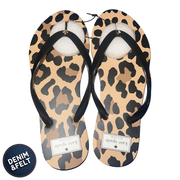 Kate Spade Women’s Cheetah/Animal Print Summer Flip Flop/Thong | NEW/NWT!! ♠️🖤 - Picture 1 of 6